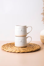 Load image into Gallery viewer, Farmhouse Heart Stoneware Mugs - Set of 2