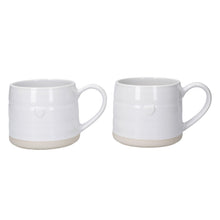 Load image into Gallery viewer, Farmhouse Heart Stoneware Mugs - Set of 2
