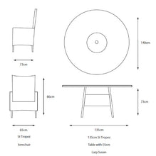 Load image into Gallery viewer, St Tropez 6 Seat Dining Set
