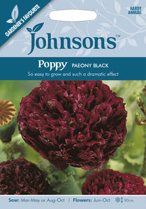 Poppy Paeony Black