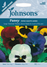 Load image into Gallery viewer, Pansy Swiss Giants Mixed
