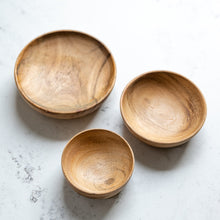 Load image into Gallery viewer, Acacia Wood Serving Bowls - Set of 3
