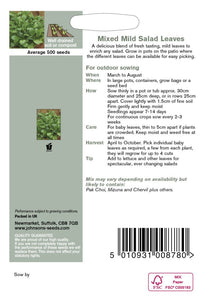 Mixed Mild Salad Leaves