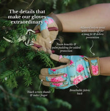 Load image into Gallery viewer, Kent &amp; Stowe Comfort Gloves - Peony Aqua
