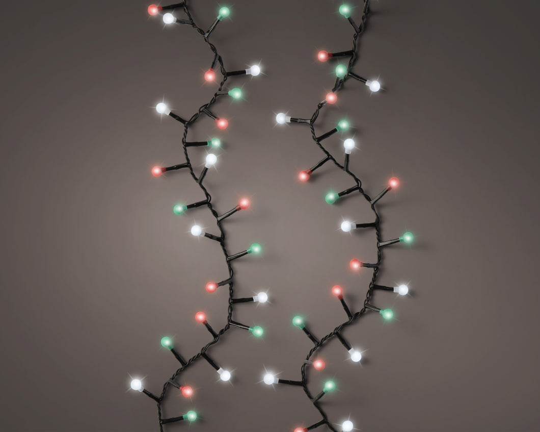 LED Cherry Twinkle Effect - Red, White & Green