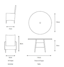 Load image into Gallery viewer, St Tropez 4 Seat Dining Set
