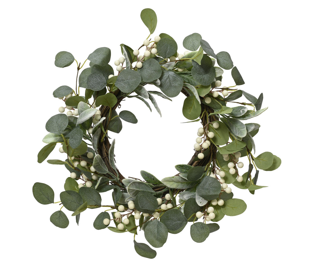 Eucalyptus & White Berry Wreath