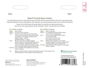 RHS- Dwarf French Bean Safari