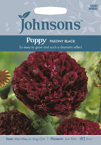 Poppy Paeony Black