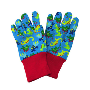 Blue Dinosaur Gardening Gloves