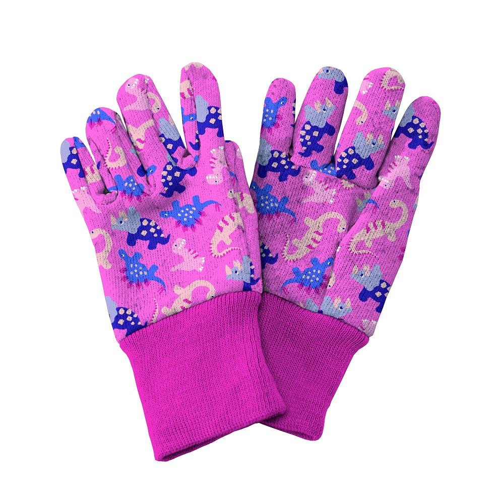 Pink Dinosaur Gardening Gloves