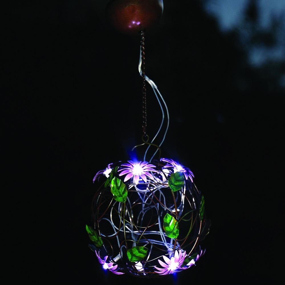 Solar Flower Ball Hanging Light