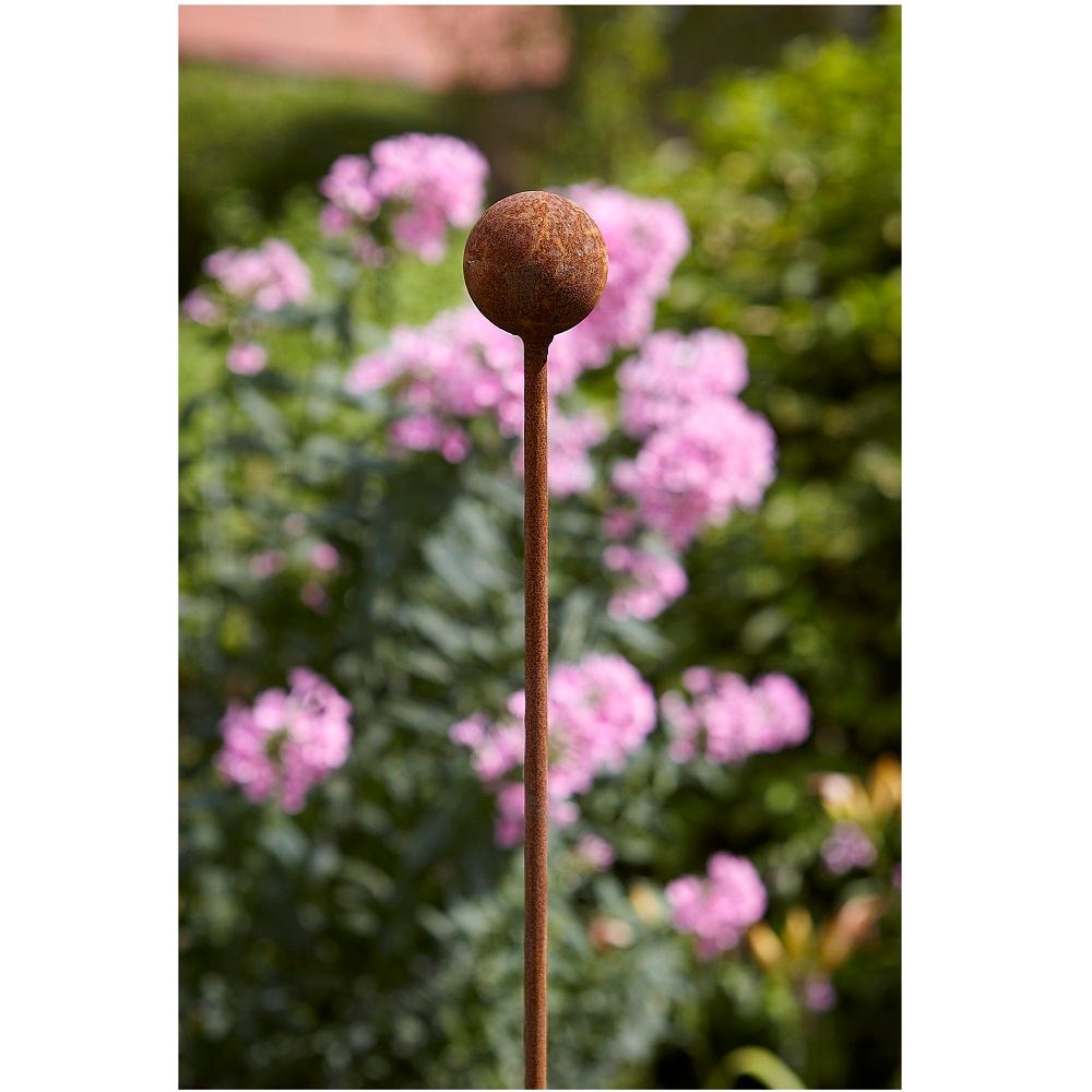 Rusty Plant Stake - Ball Small
